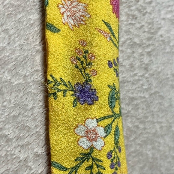 Lush Twist Tie Romper-Yellow Floral-Women’s S-Adjustable Spaghetti Straps-NEW - Picture 6 of 11